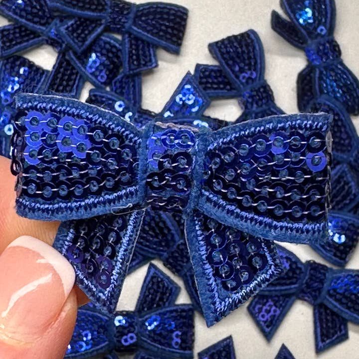 Aloe and Milk Boutique - Wholesale Hat Accessory - Women's - Sequin Bow Mini Patch, sequin patch, bow patch, cheer patch8