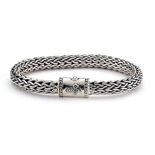 SS Tulang Naga-armband met kruisontwerp op slot voor wholesale door Eli Pebble