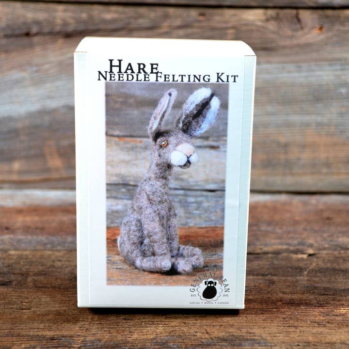 The General Bean - Wholesale Craft Sewing Kit - Needle Felting Kit- Hare- Rabbit Ornament Kit0