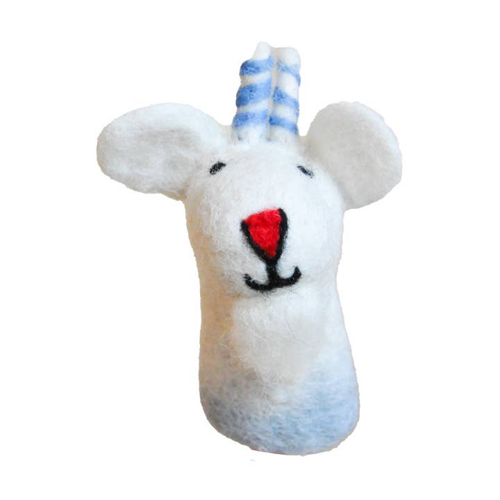 Fingerpuppe aus Filz, 1/2 Körper, Ziege für den Großhandel von Zumki