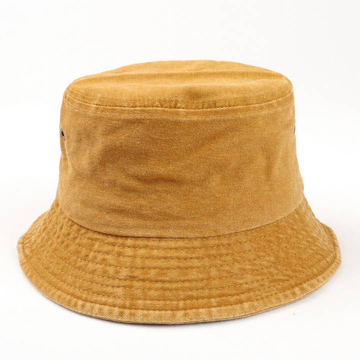 NINEXIS - Wholesale Bucket Hat - Women's - CWAH1510_SOLID COLOR WASH VINTAGE COTTON BUCKET HAT4
