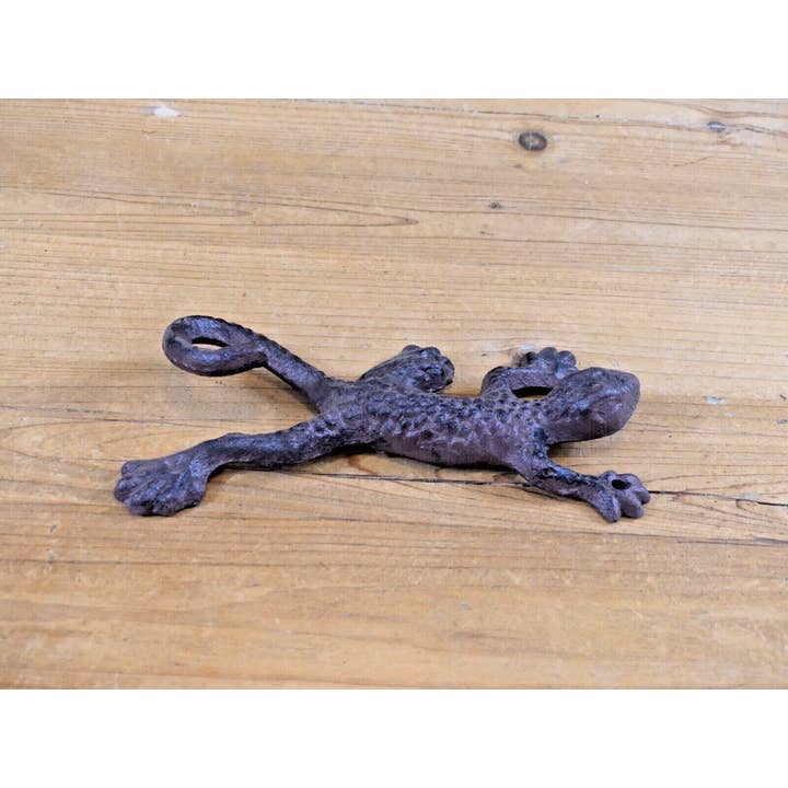 Midwest Craft House - Wholesale Decorative Figurine - LARGE RUSTIC CAST IRON LIZARD
