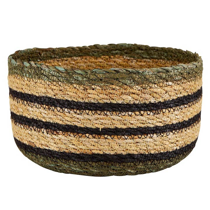 Santa Barbara Design Studio by Creative Brands - Wholesale Basket - Seagrass Basket - Moss + Natural + Black