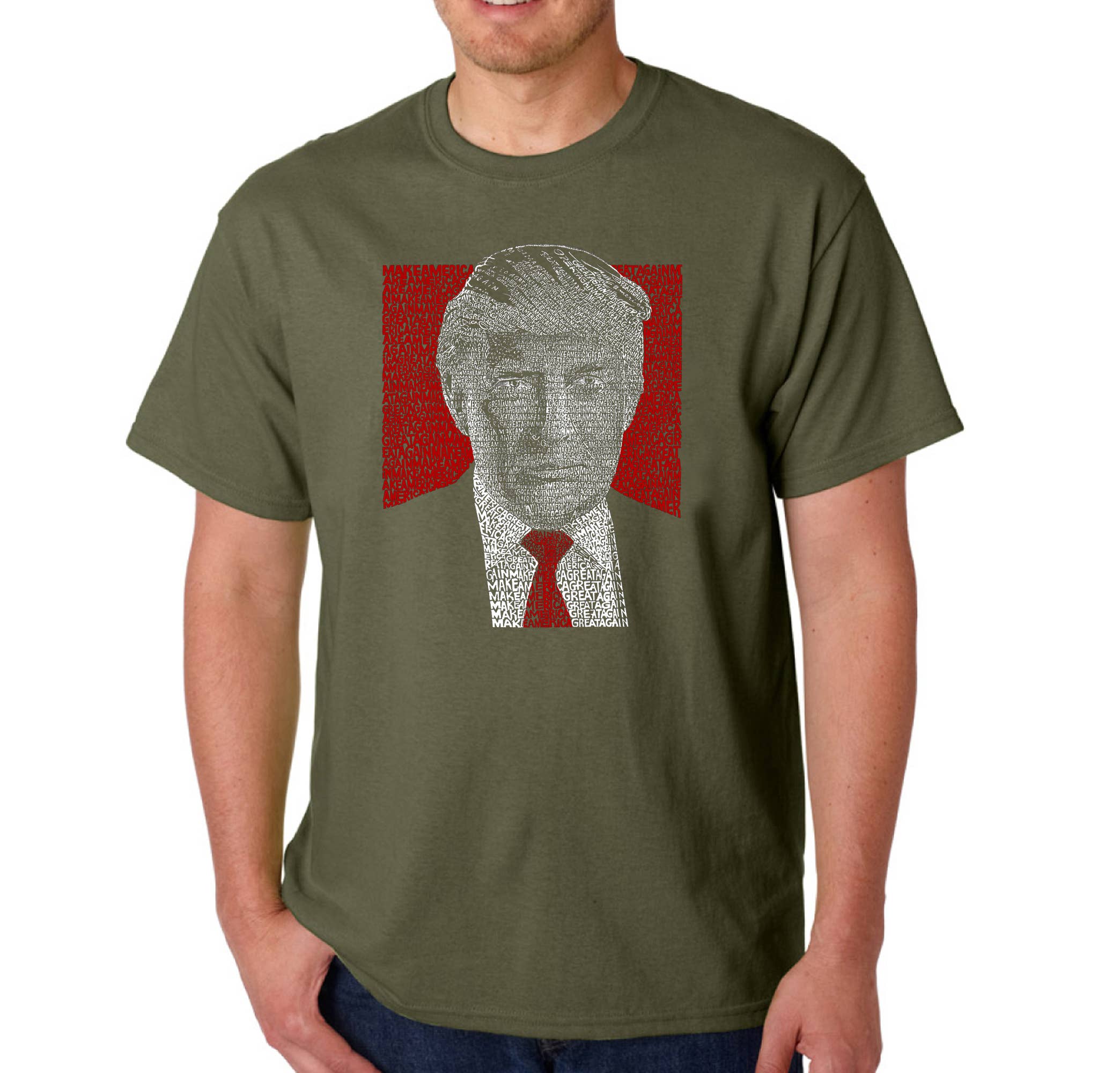 LA Pop Art - Wholesale Screen Printed T-Shirt - Men's - LA Pop Art Men's Word Art T-shirt - TRUMP 20164