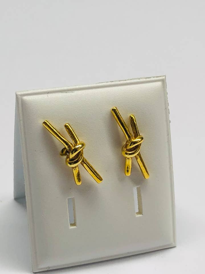 Pendientes de Aro Cuadrado Dourado Plata 925 para venta al por mayor de DEMARCA