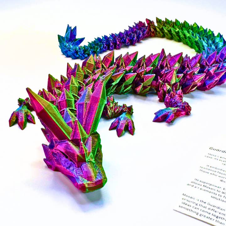 Dragon Fidgets - Wholesale Fidget Toy - Kids - 17IN Crystal Dragon and 6IN Egg Fidget Toy, Decor14