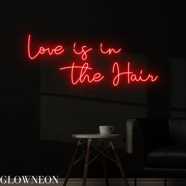 Glow Neon - Wholesale Neon Sign - Love Is In The Hair Neon Sign, Barber Hair Salon Led Sign3