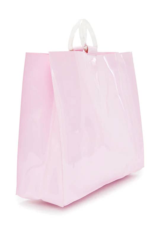 DASTI - Wholesale Tote Bag - Women's - Dasti Summer Vinyl PVC Handbag Wareproof Pink