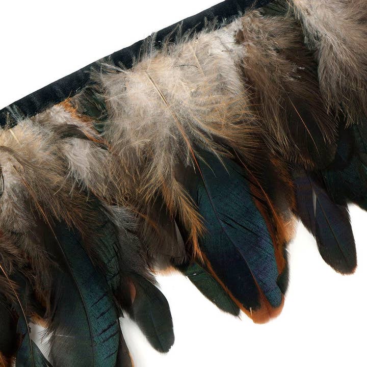 Zucker Feather Products – Großhandel Bastelzubehör – Halbbronze-Irid Coque Fringe Natural3