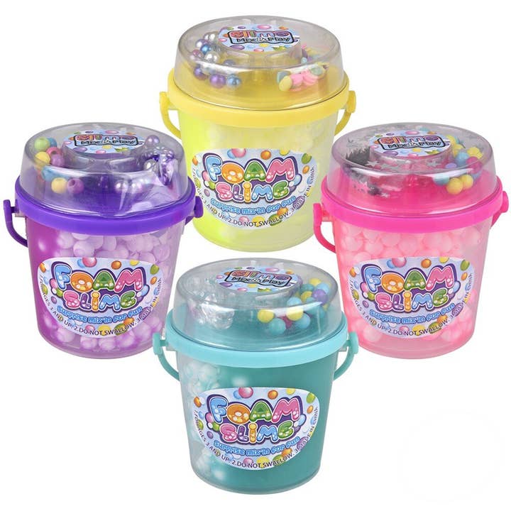 JSBlueRidge Toys - Venta al por mayor Masilla/limo - Niños - Juguete de Slime Espumoso en Cubo Colorido para Niños - Surtido
