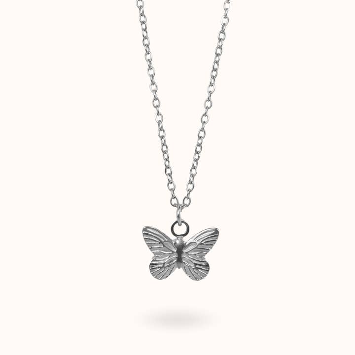 Butterfly Necklace Silver for wholesale by Blue Buddha Jewelry