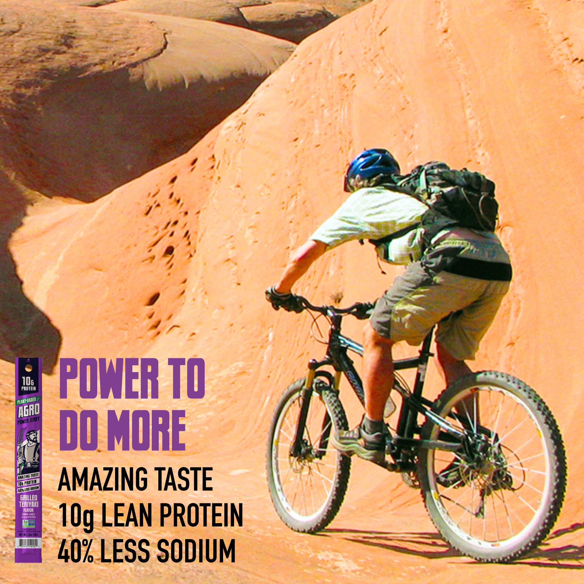 AGRO POWER Jerky - Wholesale Jerky - AGRO POWER Sticks - Vegan - Grilled Teriyaki (16 x 1oz)2