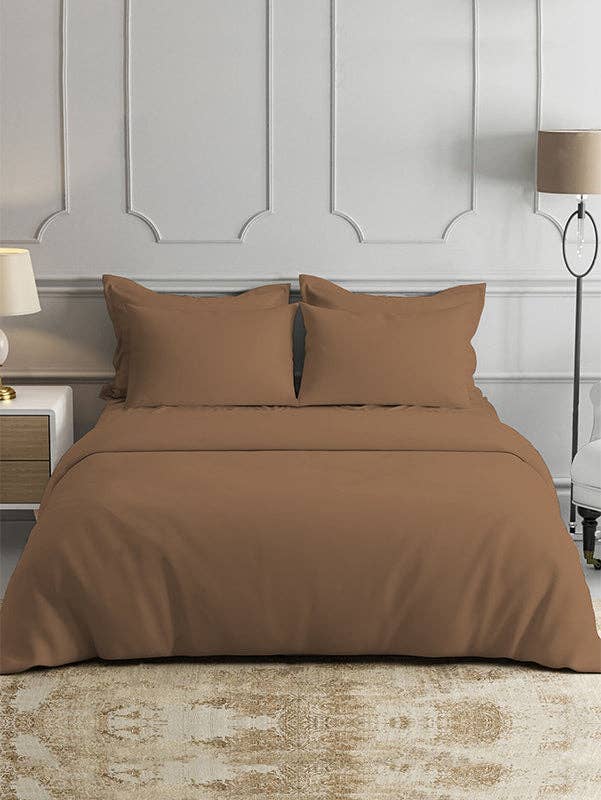 Okao Home Goods - Wholesale Sheet Set - Brown Bed Sheets, Bamboo - Cool Bamboo King & Queen Full0