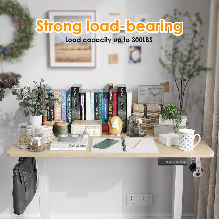 39F Inc. - Wholesale Desk Set - STARY Electric Standing Desk 40.55"x24" ,Natural3