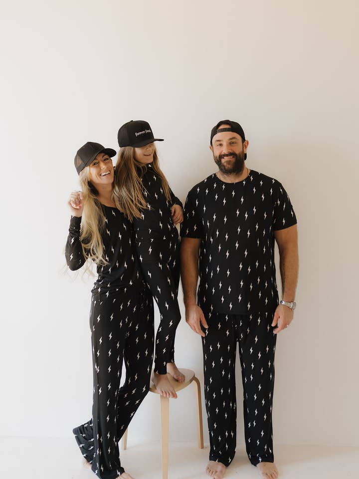 Forever French Baby - Vendita all'ingrosso Completo pigiama - Bambini - Pigiama a due pezzi in bambù | Midnight Lightning Bolt7