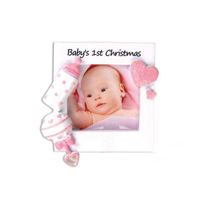 PolarX Ornaments - Wholesale Ornament - Baby's 1st Christmas Personalized Picture Frame Ornament