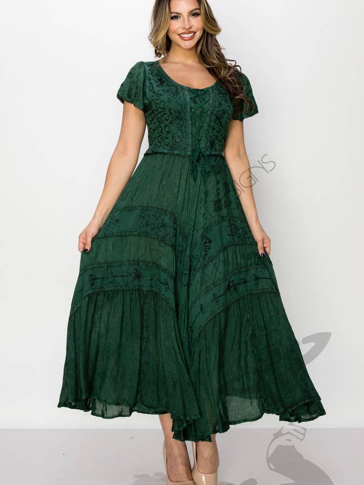 JUST CRUISING - India Casual Designs - Wholesale Dress – Women's - Bohemian Elegance Dress with Embroidered Details5