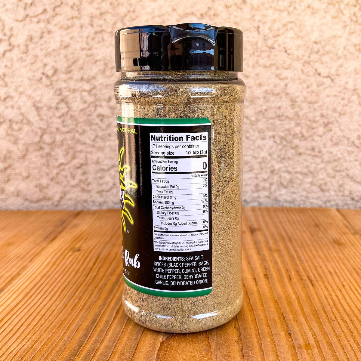AlbuKirky Seasonings - Vente Marinades en poudre - Bouteille de 12 oz Green Chile Rub2