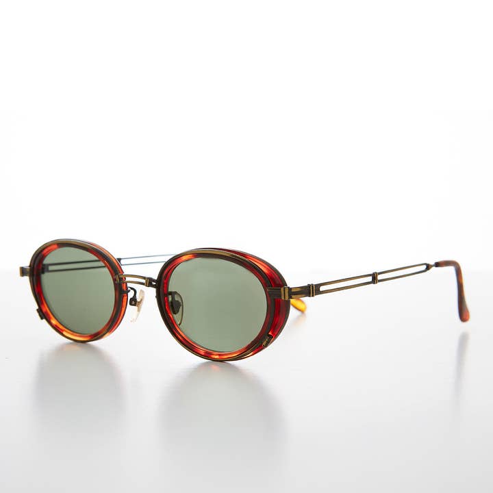 Occhiali da sole vintage ovali Cyber Goth - Fusion per la vendita all'ingrosso da parte di SUNGLASS MUSEUM