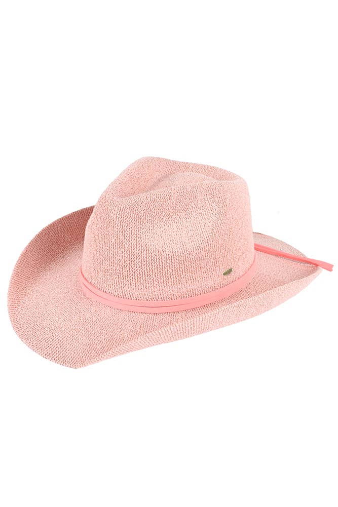 Hana - Wholesale Cowboy Hat - Women's - C.C Terry Cloth Band Trim Cowboy Hat5