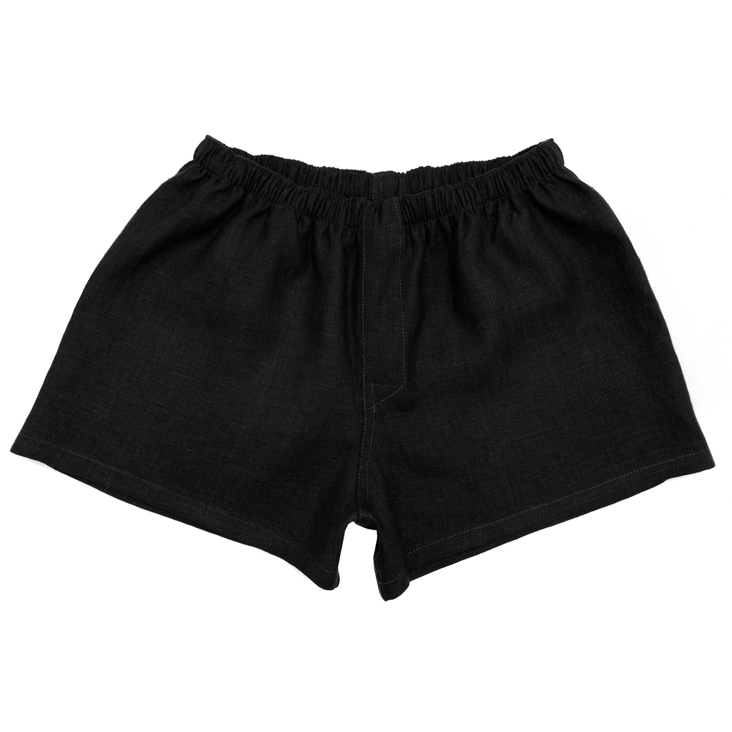 DucksnFoxes - Vente Sous-vêtements – homme - Boxer bleu marine 100% lin, sous-vêtements biologiques pour homme7