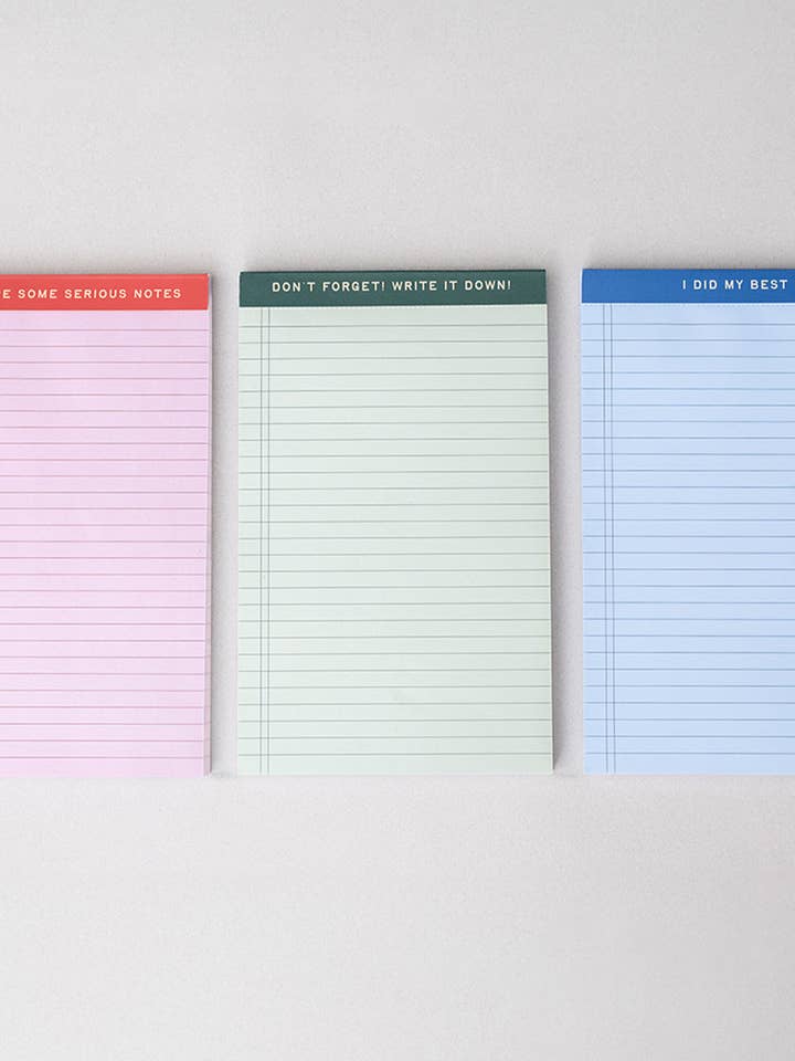 Mini Legal Pad Set, Serious Notes for wholesale by Ban.do