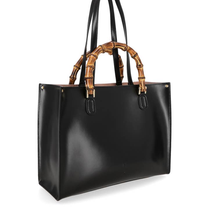 Quarzovivo – Mala com alça superior – Mulher por atacado – Bolsa de couro lisa feita na Itália - Elettra2