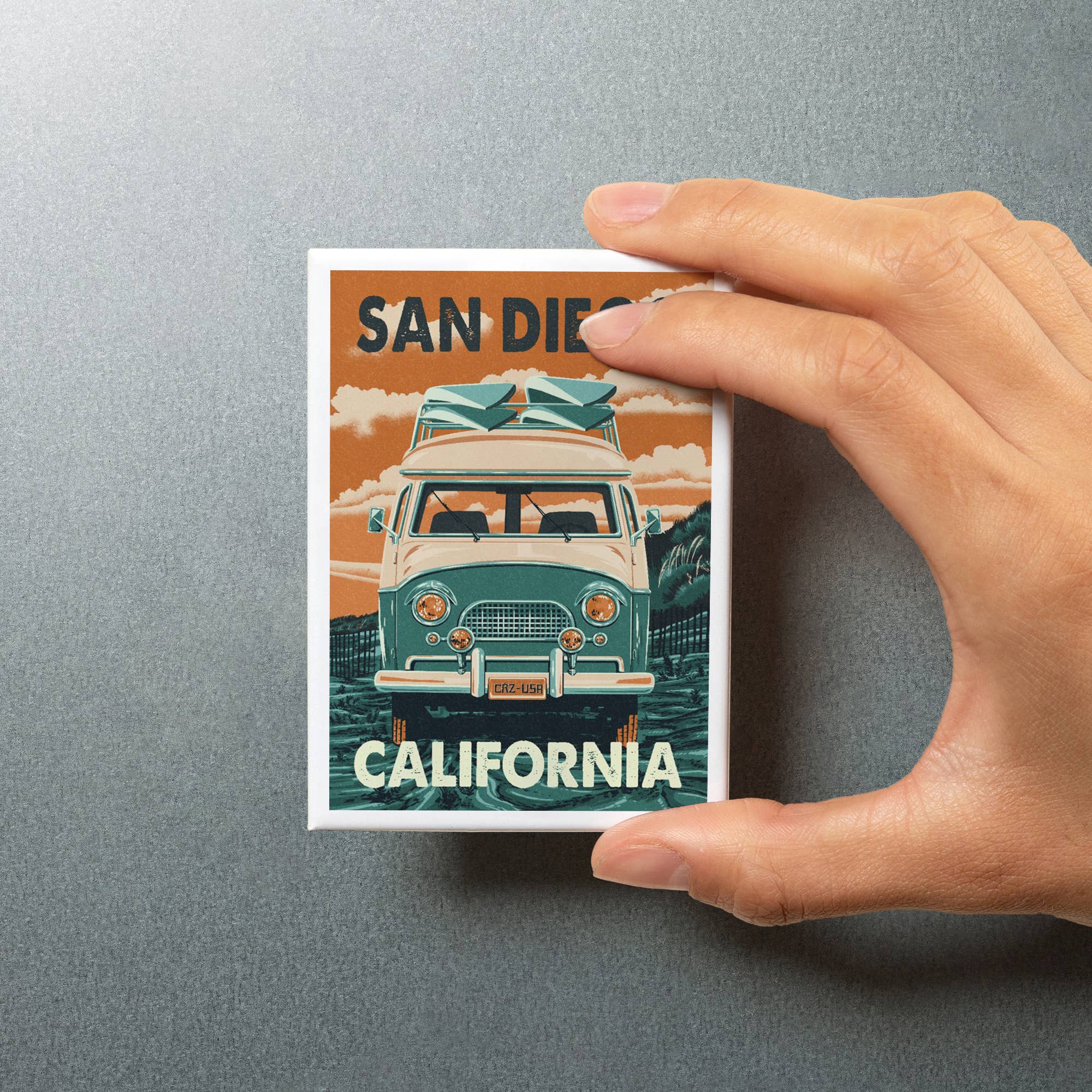Lantern Press - Wholesale Magnet - MAGNET San Diego, California, Camper Van 25
