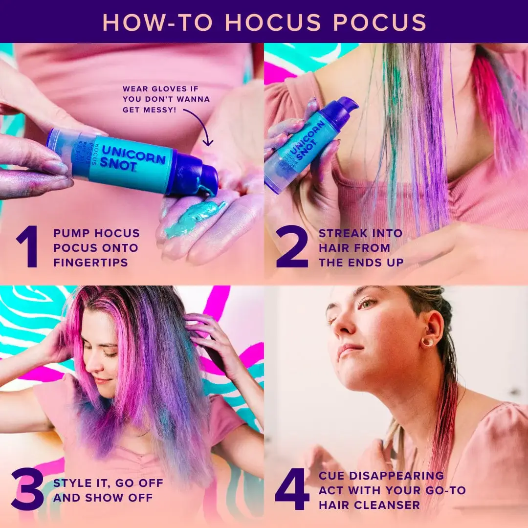 Unicorn Snot | Glitter Beauty – wholesale Hair dye – Hocus Pocus Hair Paint | Blue-Snap | Wash Out Hair Paint9