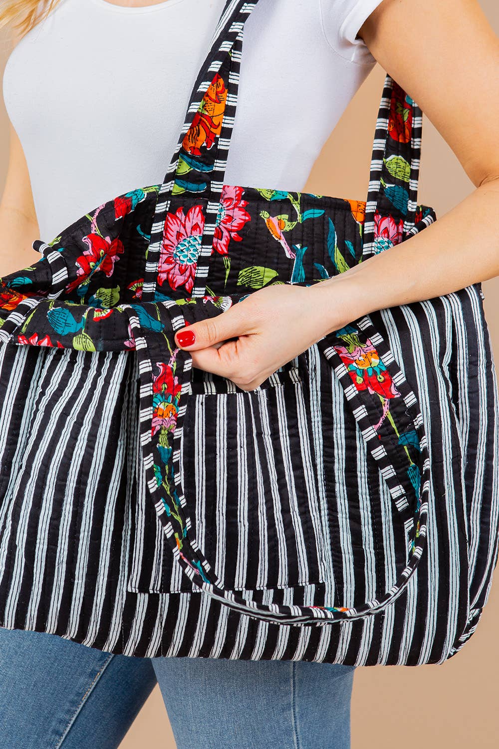 LA Soul - Vendita all'ingrosso Borsa tote - Donna - Borsa trapuntata (BG-54)4