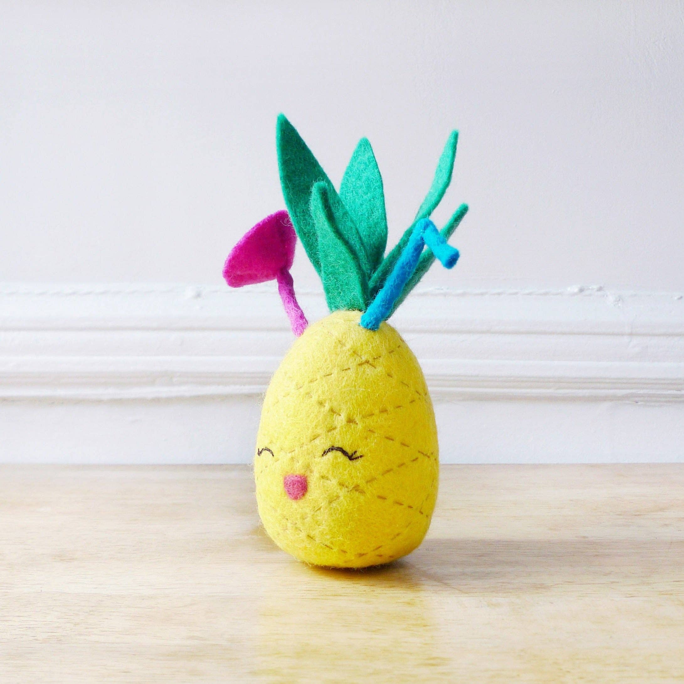 Yellow Booloo Pineapple Toy for wholesale on Faire2