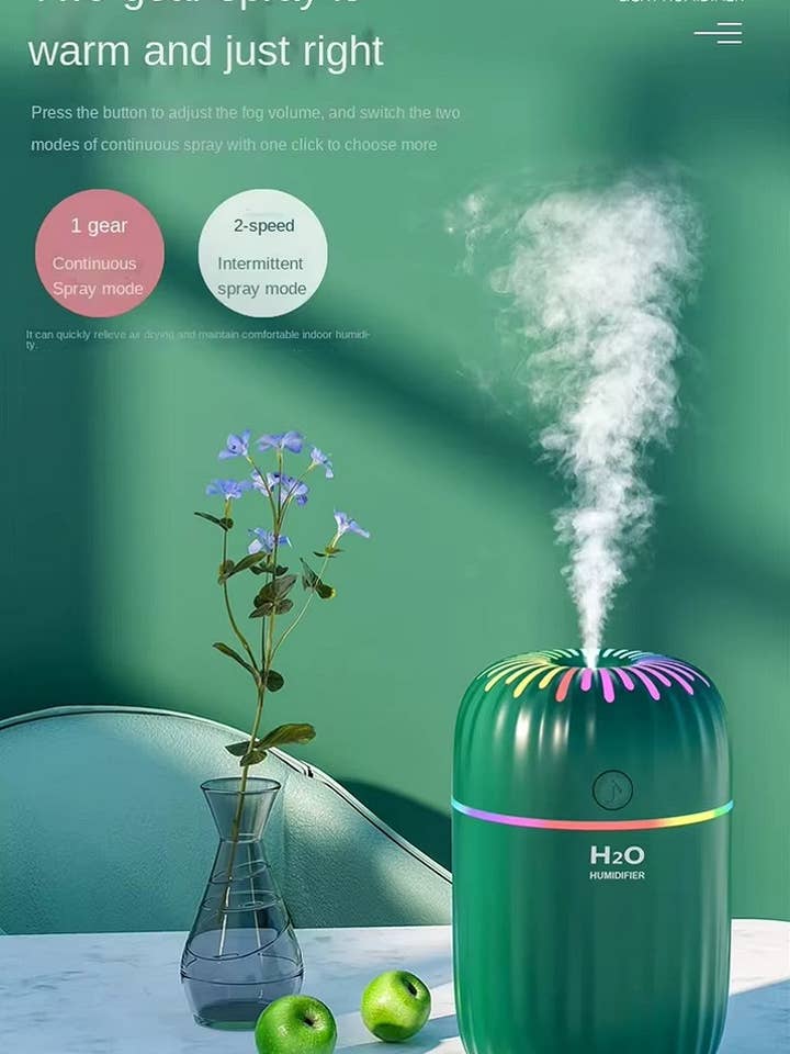 ..0822 Färgglad LED Bärbar Mini Luftfuktare Eterisk Diffuser SI för wholesale av 42POPS