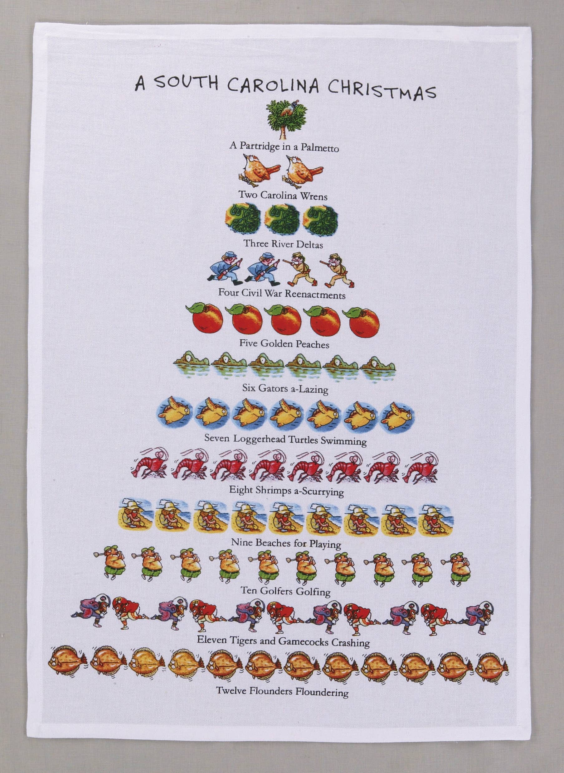 Peking Handicraft - Venta al por mayor Paños de cocina - Un paño de cocina navideño de Carolina del Sur - DAVID PRICE0