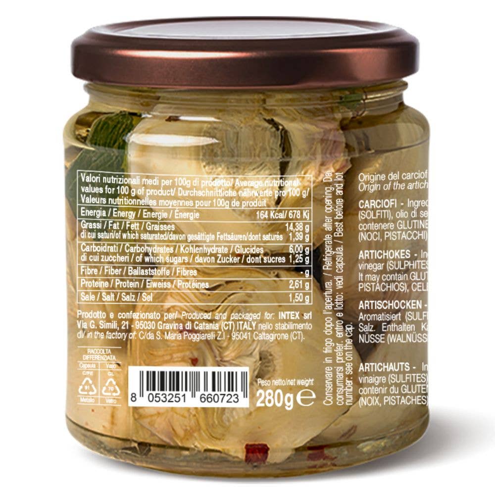 CONVIVIA for italian food lovers - Vendita all'ingrosso Verdure in scatola - Carciofi siciliani 280g2