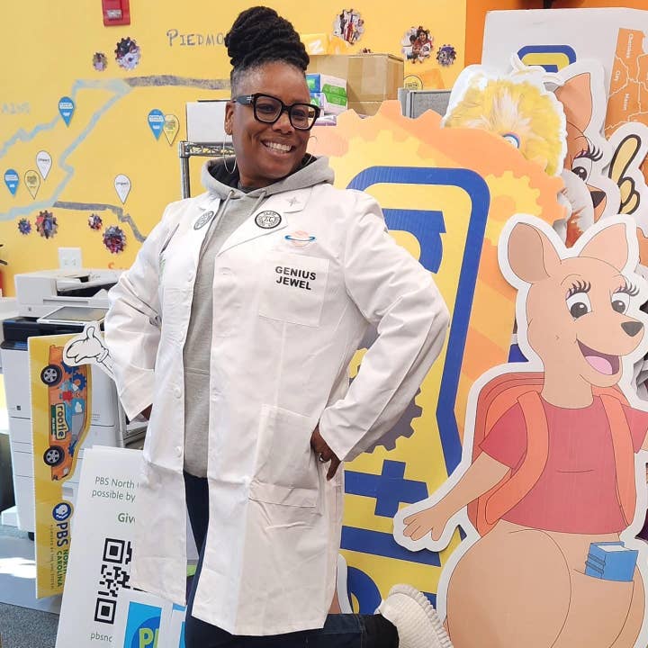 White Adult STEM Lab Coat with Safety Glasses - Protective and Professional for wholesale on Faire2