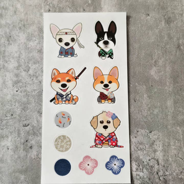 Miyo Art Design - Wholesale Sticker - Kimono Critters Sticker Sheet (2 Sheets)5