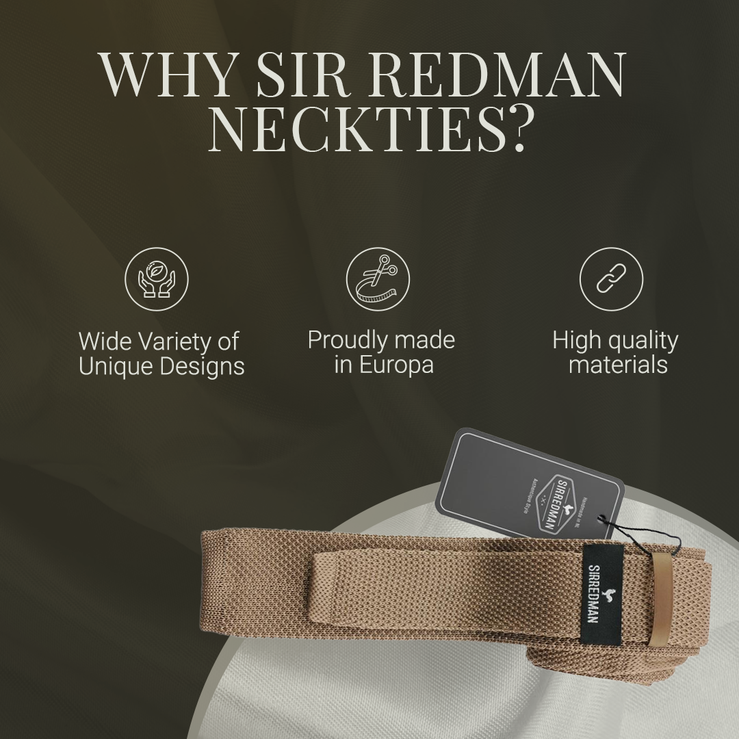 Sir Redman - Wholesale Necktie - Men's - Sir Redman Knitted Tie - Taupe2