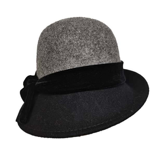 Dupatta Designs - Wholesale Cloche Hat - Women's - Zamir Two-Tone Asymmetrical Cloche Hat3