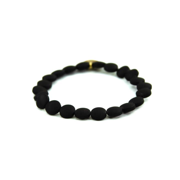 Savvy Bling - Wholesale Jewelry Set - Black & Gold beaded Bracelets