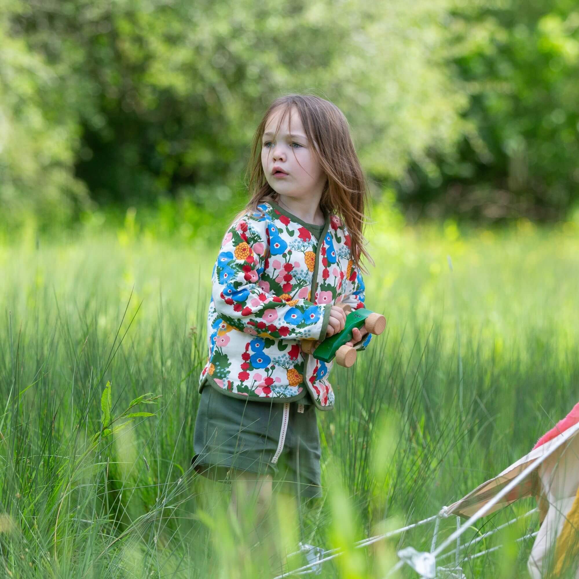 Flora And Fauna Reversible Collarless Spring Jacket for wholesale on Faire2