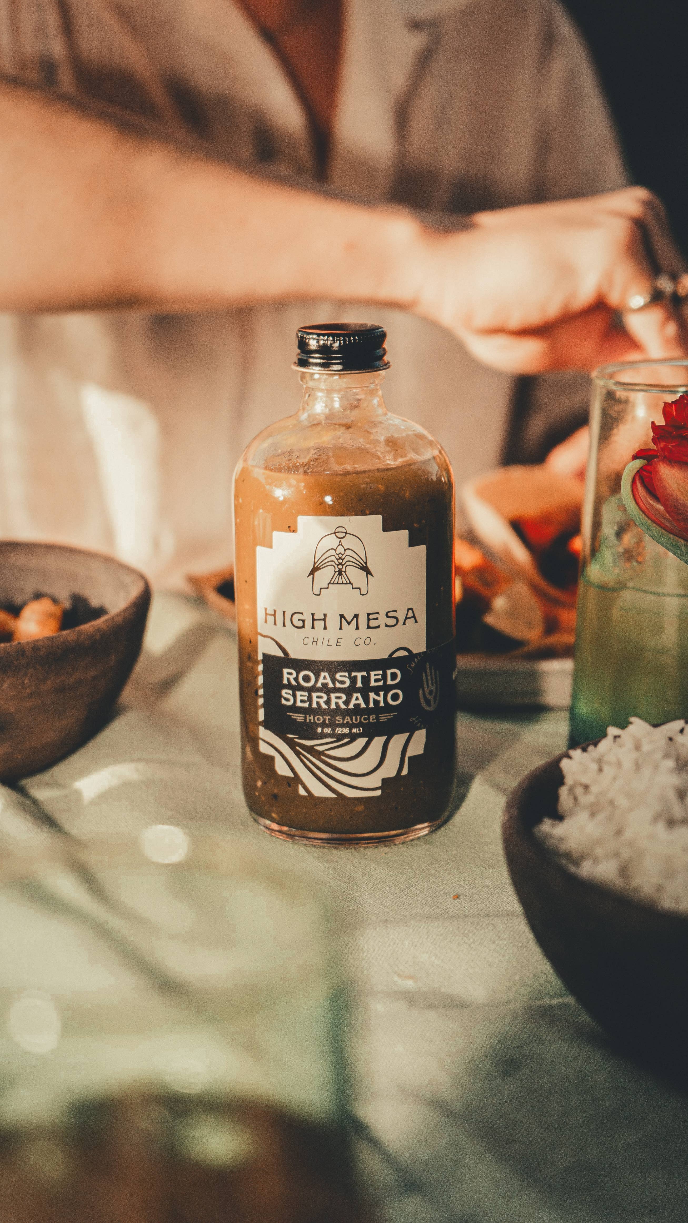 High Mesa Chile Co. - Wholesale Pikante saus - Geroosterde serrano-hete saus2