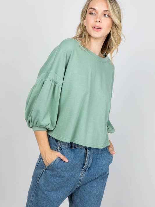 Cotton Terry Round Neck Top for wholesale by ILLA ILLA