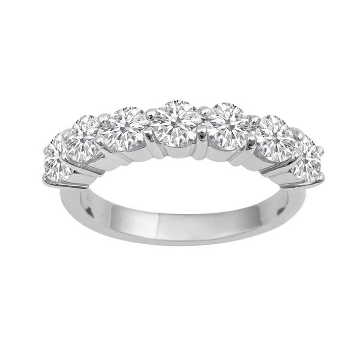 Evighedsring med rund moissanit diamant i 925 sterlingsølv for engroshandel hos Star Joya