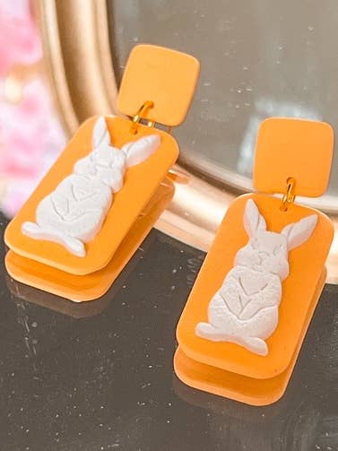 Rectangle Bunny Dangles for wholesale by Mark Alexander Clay Co