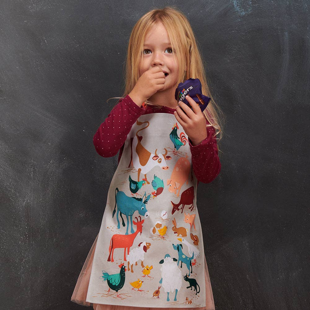 ThreadBear Design (Ship from Canada) - Wholesale Apron - Kids - Fred's Farm Apron2