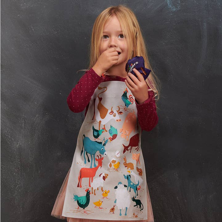 ThreadBear Design (Ship from Canada) - Wholesale Apron - Kids - Fred's Farm Apron2