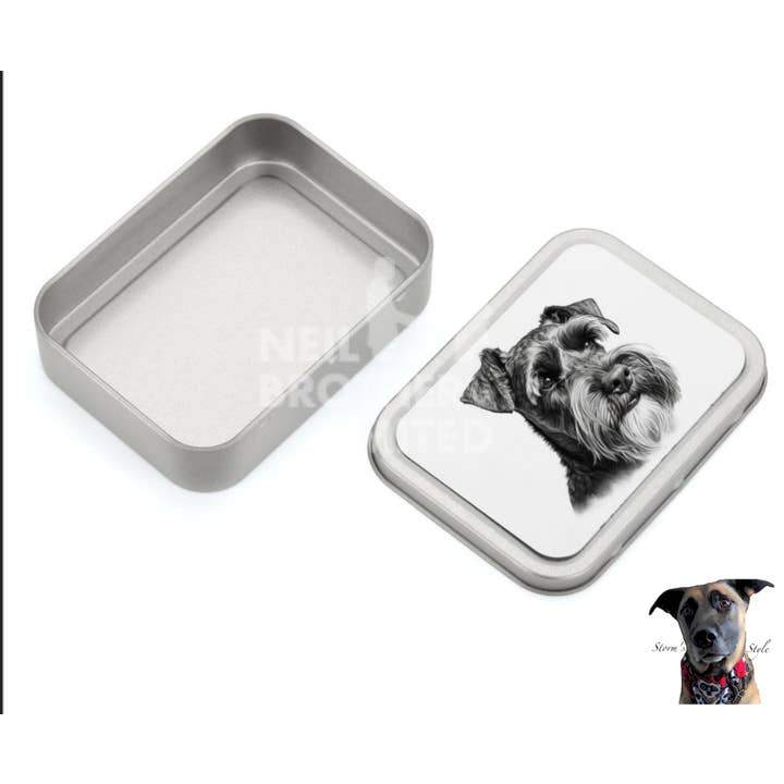Storms Style - Wholesale Pet Treat Jar - Dog - Black and Grey Small Dog Metal Treat Tin - lots of breeds43