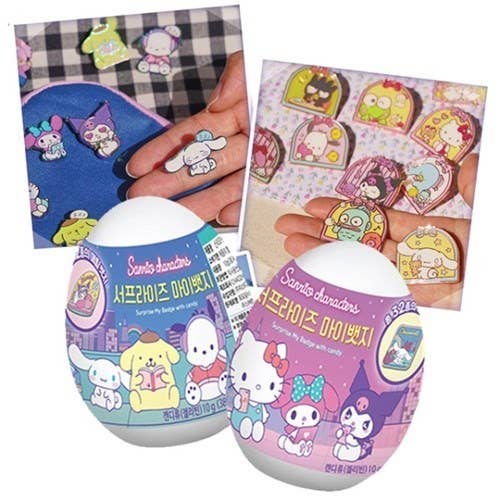 K-Wonderland - Wholesale Lapel Pin/Button - Sanrio Character pins Badge Random Egg Box-24Pcs Limited9