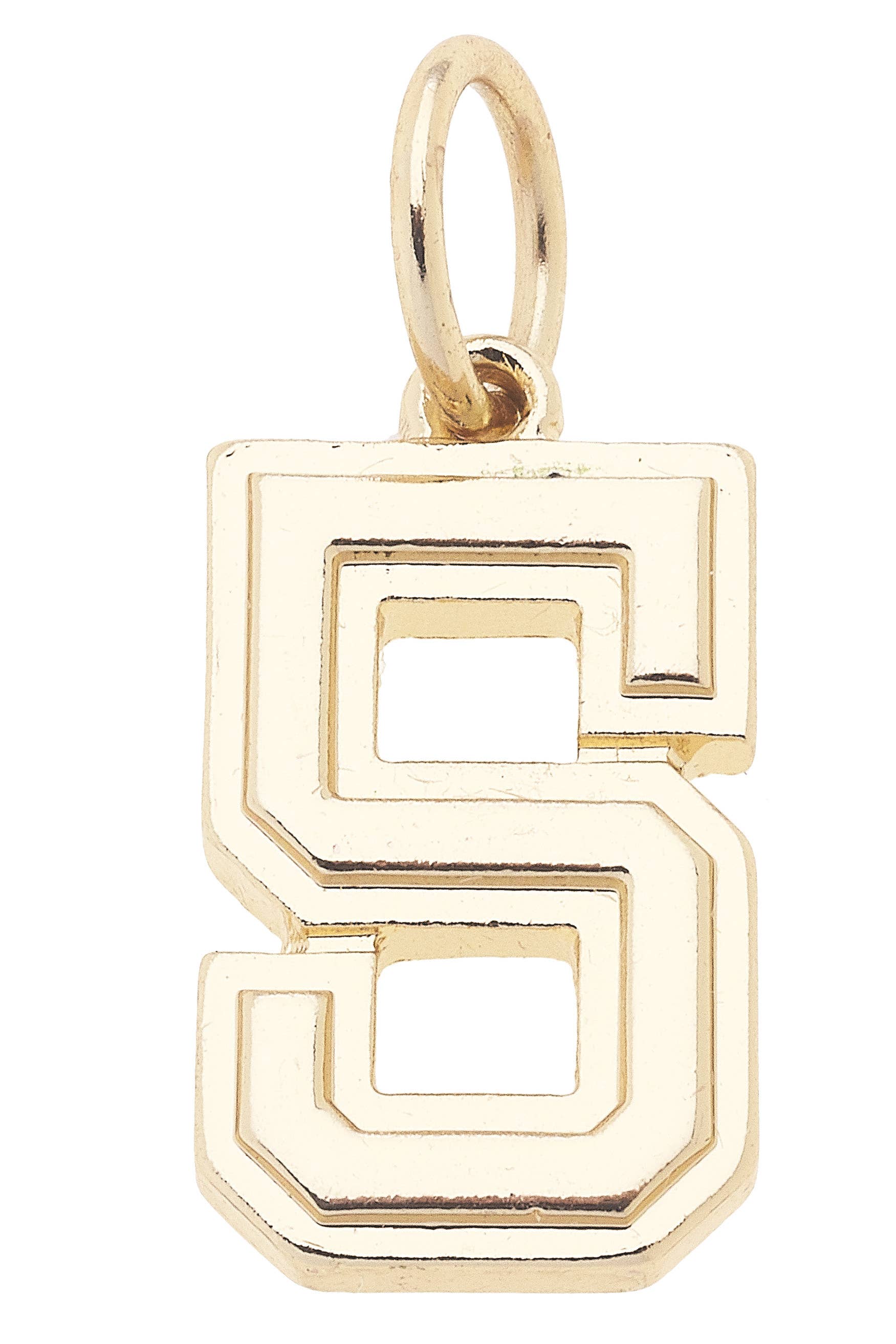 Canvas Style - Wholesale Individual Charm/Pendant - Number Charm in Shiny Gold6