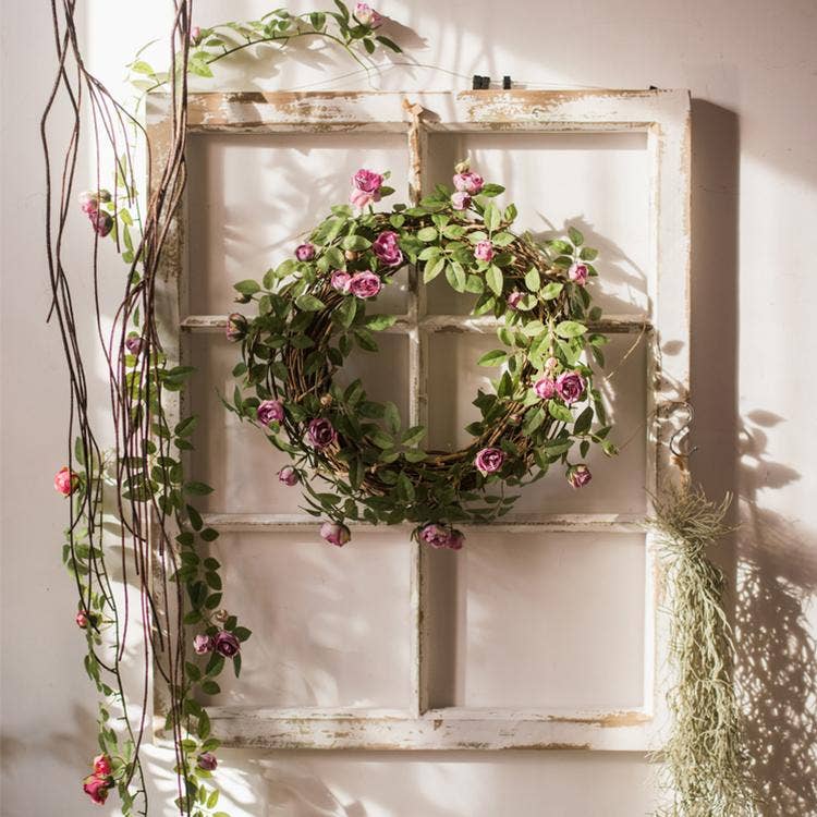Rustic Reach - Vente Plantes artificielles - Rose en soie, 57 pouces de long10